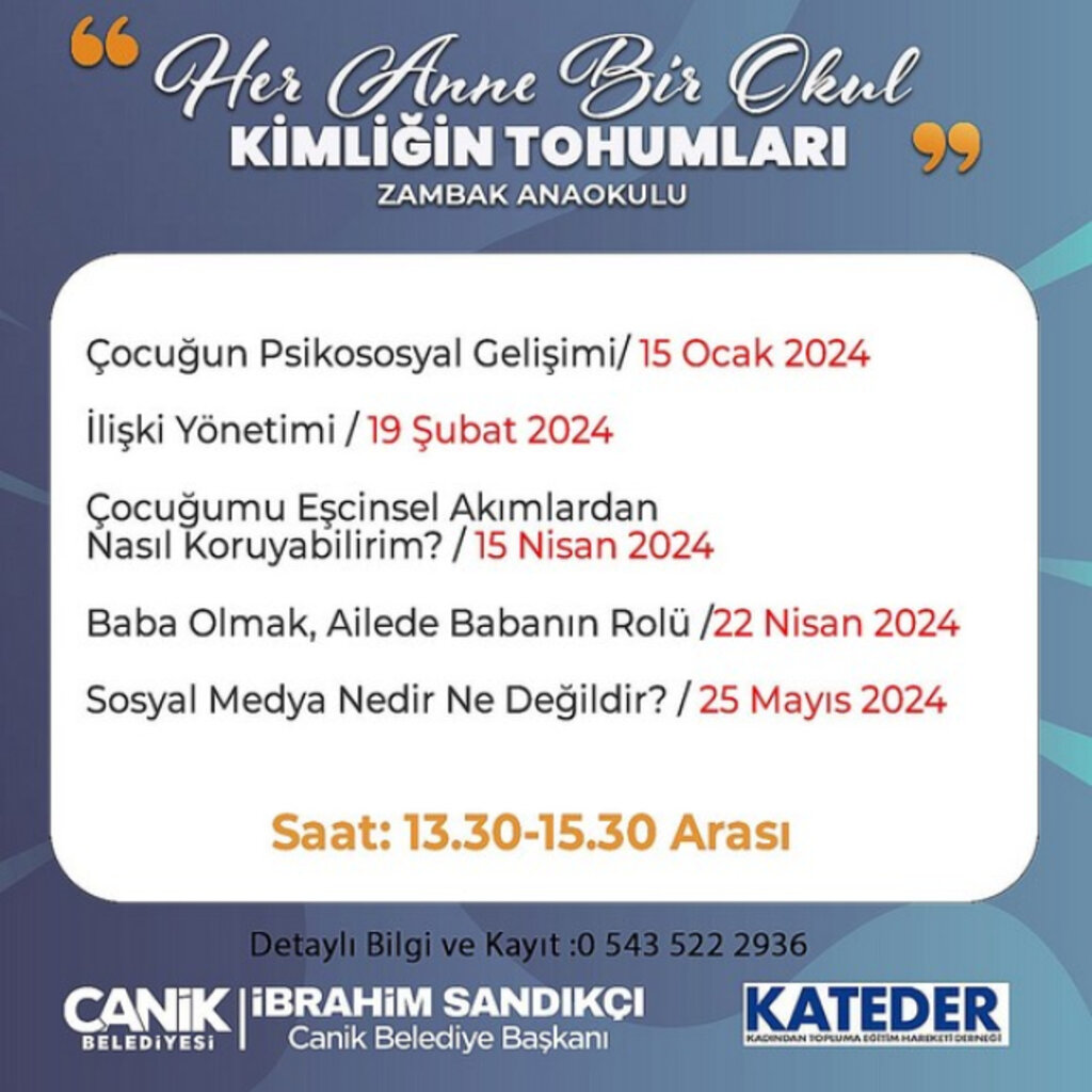 Canik’te Annelere Özel Seminer!