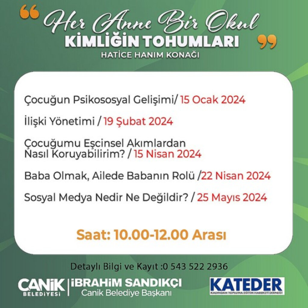 Canik’te Annelere Özel Seminer!