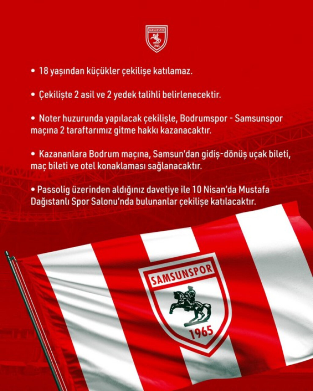 Samsunspor’dan Kombine Sahiplerine Özel Etkinlik ve Ödül!