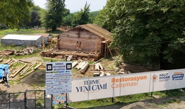 Tarihi Terme Yeni Cami’nde Kapsamlı Restorasyon Çalışmaları Sürüyor!