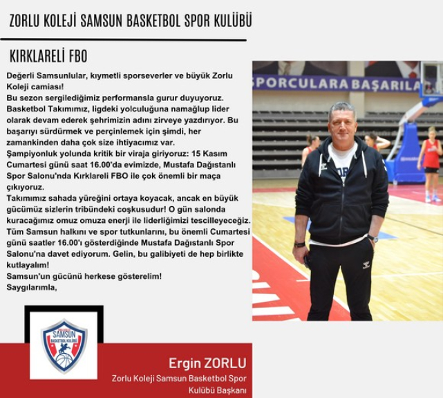 Zorlu Koleji Samsun Basketbol, En Yakın Takipçisine Hazırlanıyor!