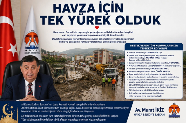 Başkan Murat İkiz, 'Havza İçin Tek Yürek Olduk'!