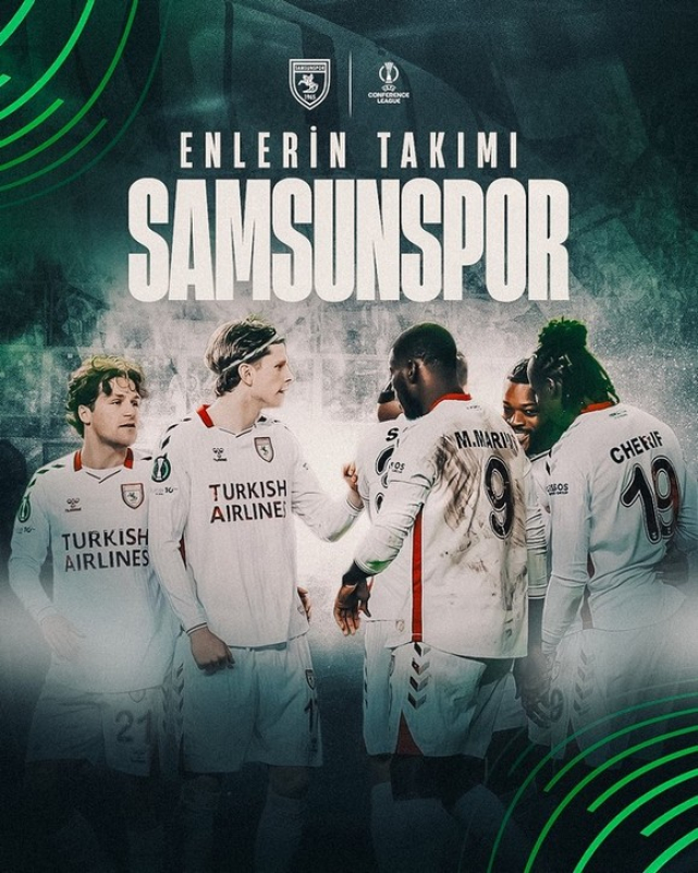 Samsunspor’dan UEFA Konferans Ligi Paylaşımı! ‘Bu Gurur Hepimizin, Tüm Türkiye'nin!’