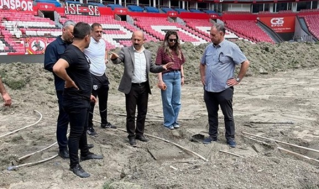 Samsun 19 Mayıs Stadyumunda Çalışmalar Tüm Hızıyla Sürüyor!