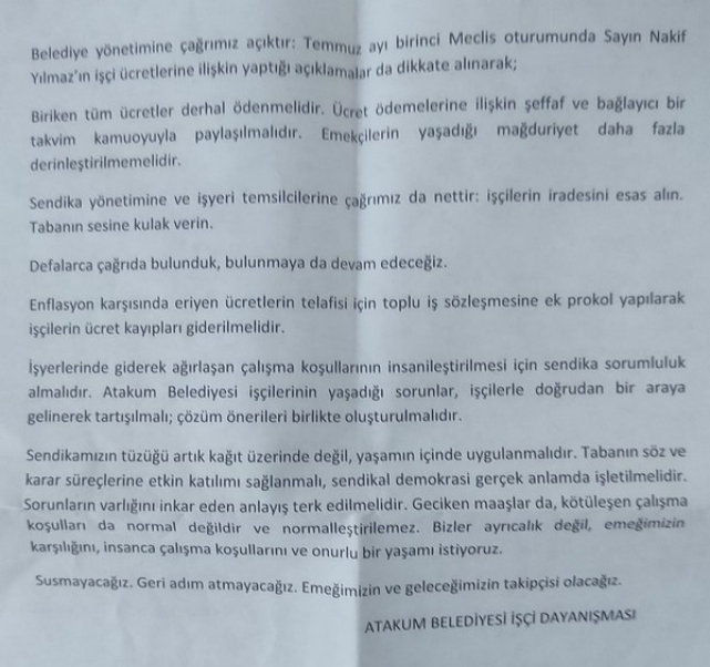 Atakum Belediyesinde 4 Aydır Ödenmeyen Maaşlar İçin İşçilerden Tepki Geldi! - VİDEOLU