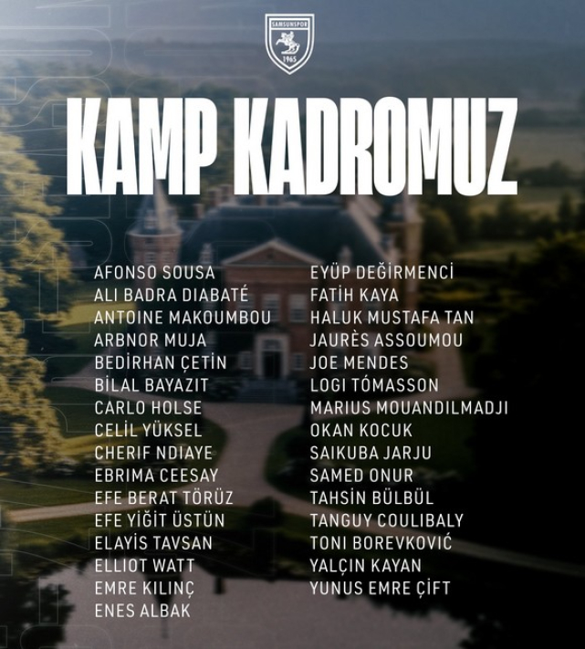 Samsunspor'un Hollanda Kamp Kadrosu Belli Oldu!