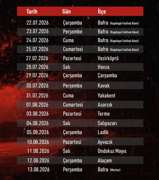 Samsunspor Gezici Mağazasının İlçelere Geleceği Tarihler Açıklandı!