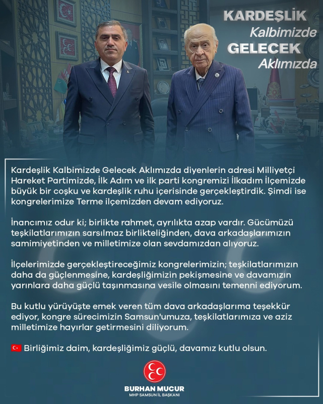 MHP Samsun'da Kongre Sürecine Terme İle Devam Ediyor!