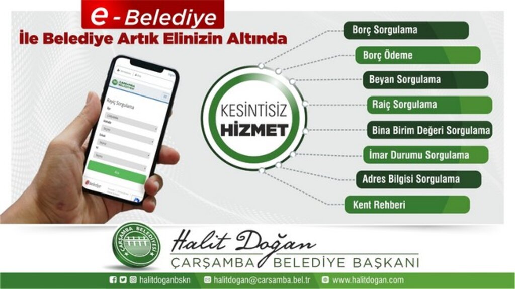 Çarşamba’da E-Belediye Sistemine Geçildi!