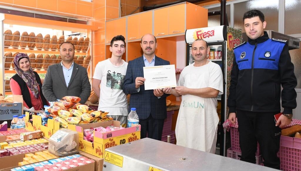 Terme'de Örnek Fırınlara Teşekkür Belgesi!