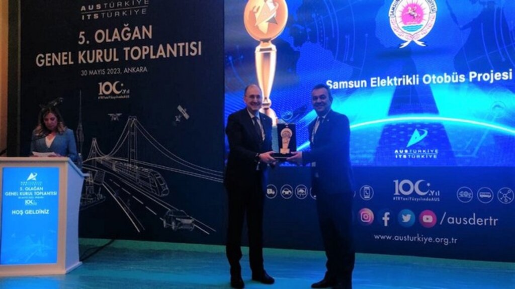 Samsun’un Elektrikli Otobüs Projesi’ne Ödül!